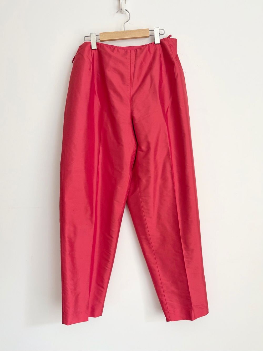 Talbots 100% Silk Shantung Coral Pants Resortcore Minimalist 16W NWT